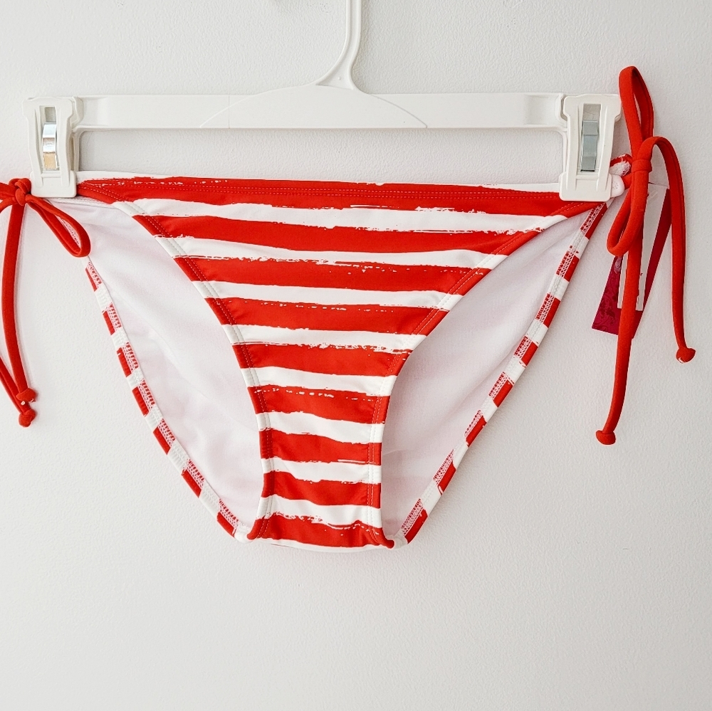 Xhilaration red striped Hipster Bikini Bottom